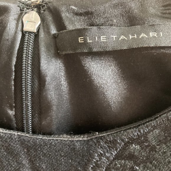 Elie Tahari Black Wool Blend Sheath Dress - Picture 5 of 7